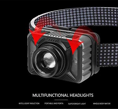  Новейшие светодиодные Налобные фонари XHP50.2 с USB-зарядкой и умным датчиком налобный фонарь зумом для рыбалки охоты туризма