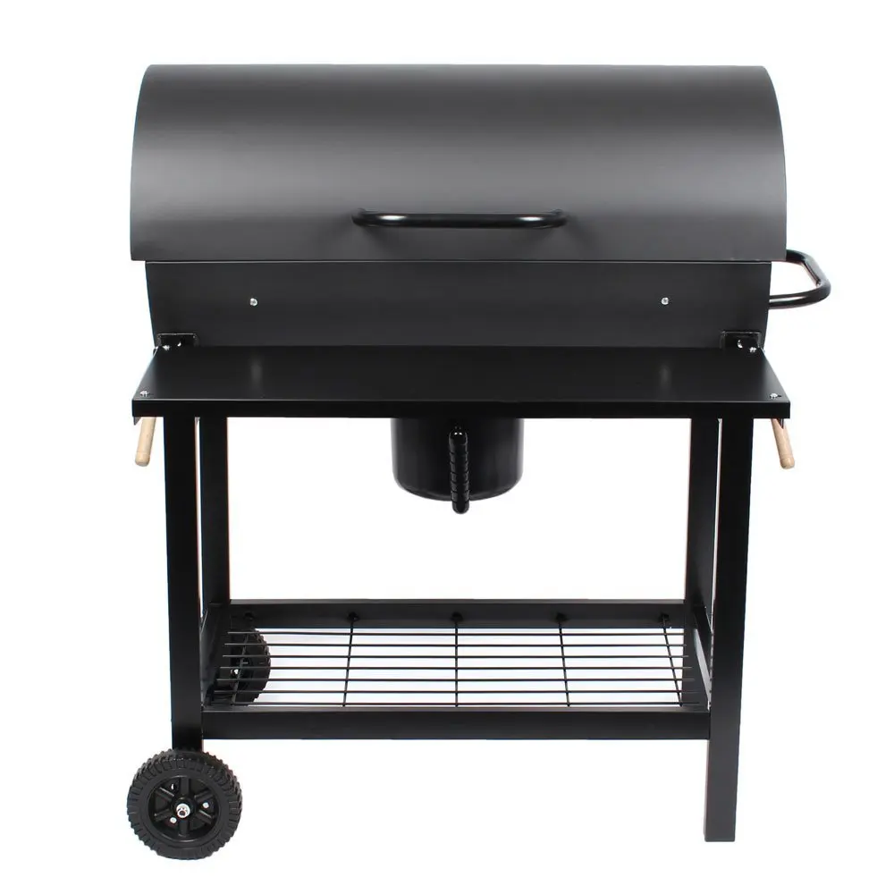 BSCI Patio Barrel Garden Smoker Grill Outdoor BBQ Charcoal