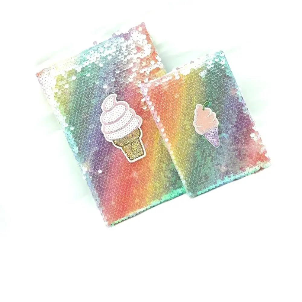 
Bling Shiny Cartoon Rainbow Reversible Cute School Diary Sequins Notebook For School Kids Diary 