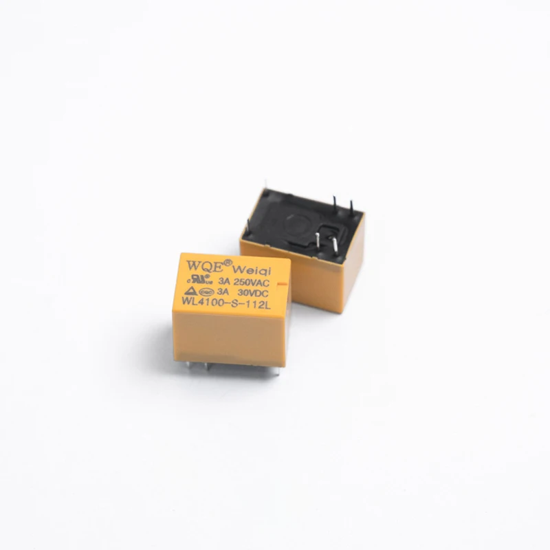 Communication relays manufacturer Hot sale type WL4100 back yellow 1C 3A signal relay 0.2W coil power 5v 12v 24v 6pin relay