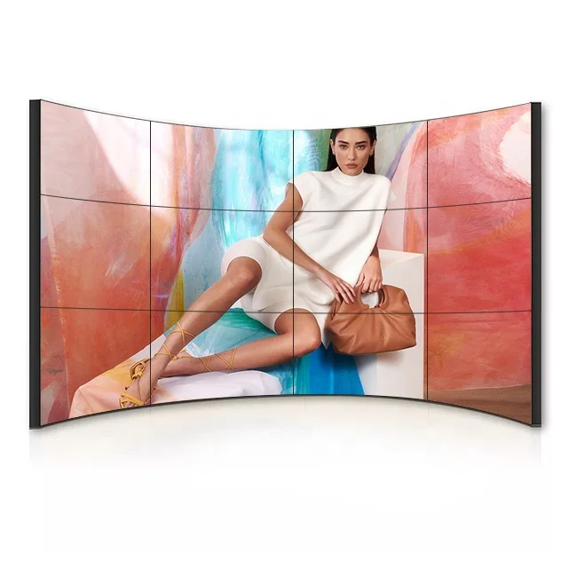 Asianda LCD Display 4K 3840*2160 Video Wall Mount Stand LCD Screen 0.88mm 55 inch LCD Video Wall