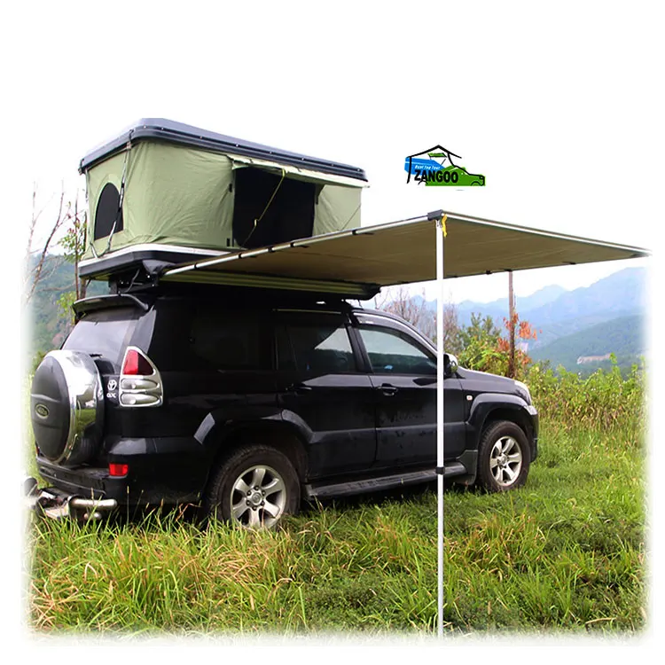 Telescopic Aluminum Hard Shell Aluminium Roof Top Tent For 2-3 People Family Activity