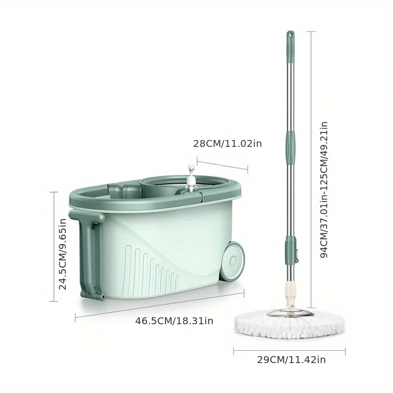 New Design Stainless Steel Telescopic Bathroom floor Wet Dry Handle 360 Rotating Magic Mop Bucket With Wheels
