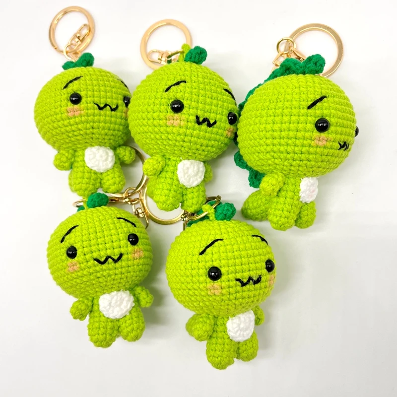 2022 Customized Amigurumi Keyring Crochet Keychain Knitted Little Pika chu Rabbit Bear Frog Doll Toys animals Keychain For Baby