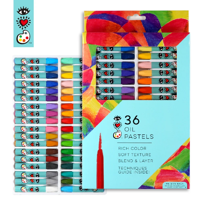 36 цветов в коробке, подходит для рисования и рисования, масляные пастели, художественные принадлежности