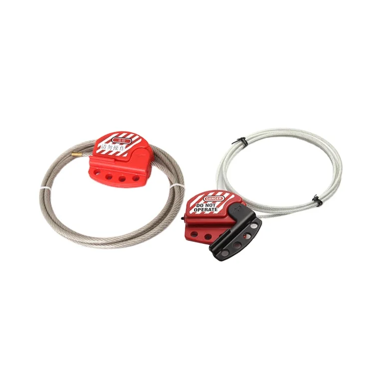 Universal Multipurpose Zenex Adjustable Safety Cable Lockout Device with insulated 6mm diameter vinyl-coated steel cable Lockout