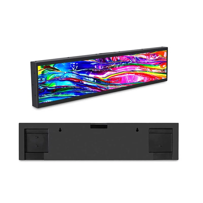 HD Ultra Wide Shelf Edge Advertising Digital Signage Monitor Type Stretched Bar LCD Display Screen