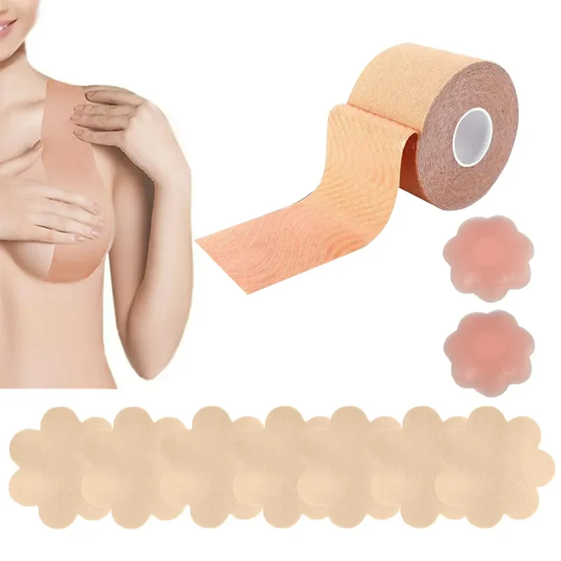 Customize Boob Tape For Women Adhesive Invisible Bra Nipple Pasties Covers Boob Tape Breast Lift Tape