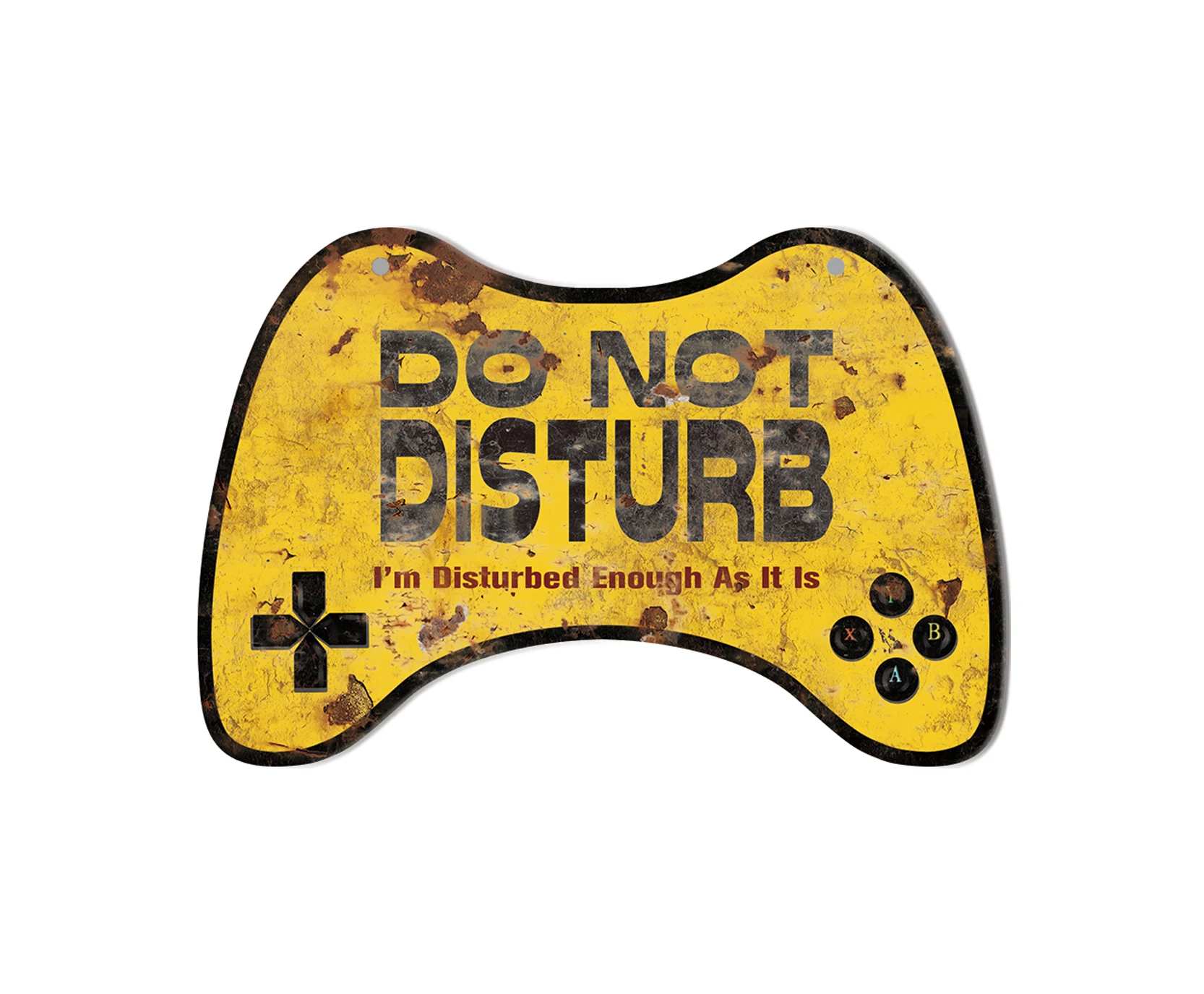 Ponerine Funny Do Not Disturb Retro Rustic Metal Tin Sign Wall Art Decor Warning Sign for Home Game Room Decor Gifts