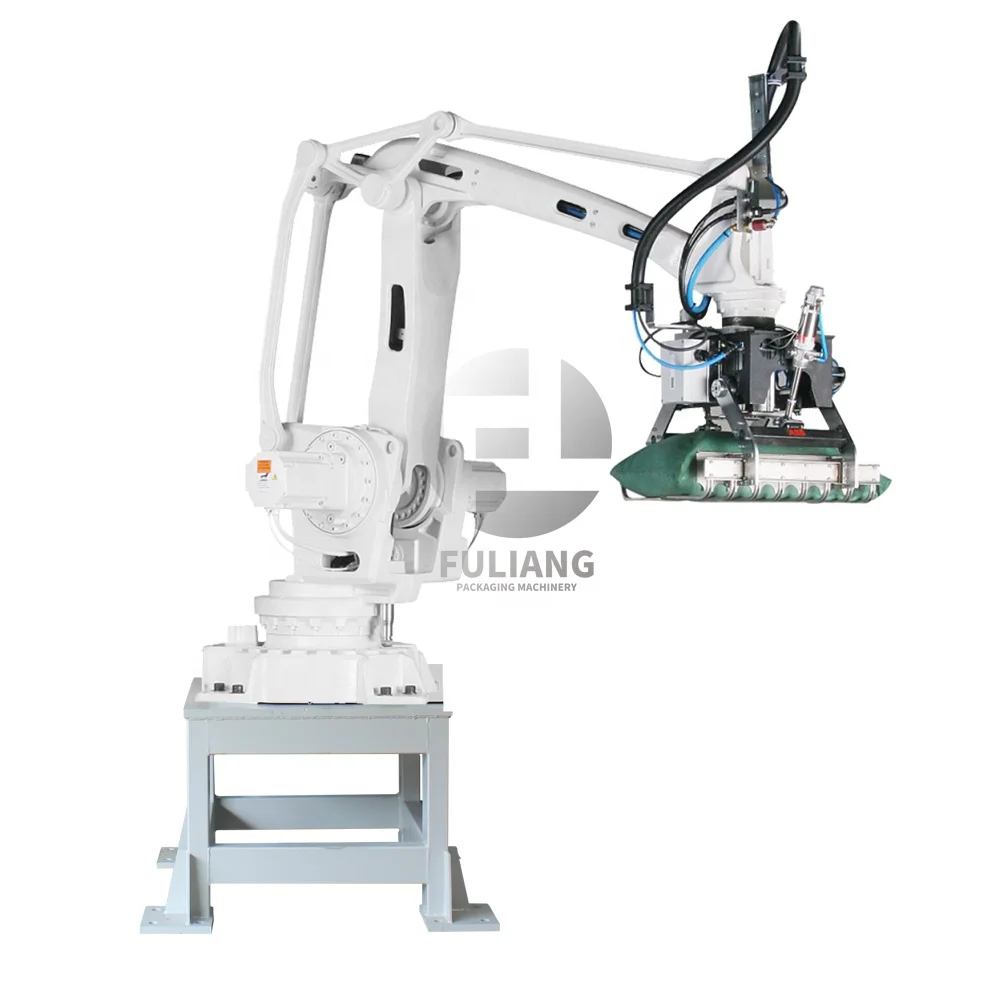 Fully automatic robot palletizing machine plastic bottle bag carton box robotic palletizer