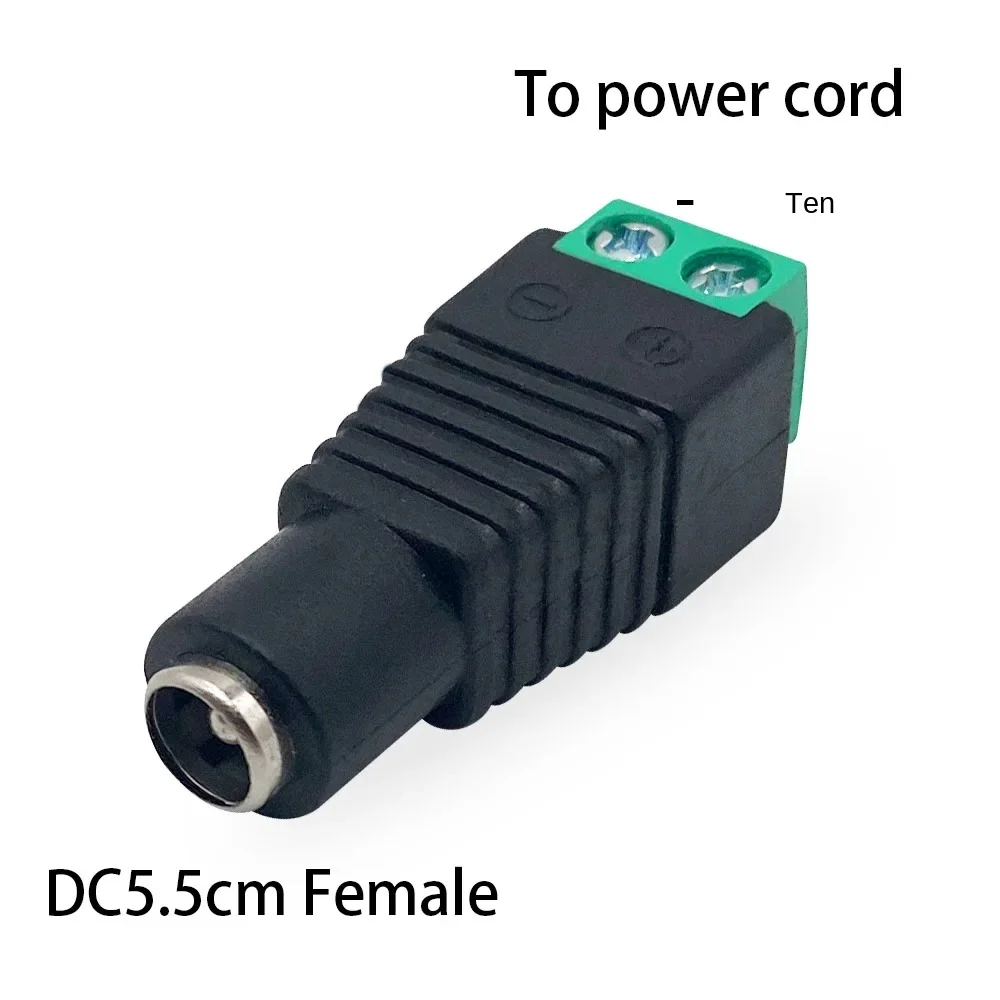 Fast Connector Power Cord Wire for LED Strip CCTV Camera 5V 12V 24V DC 5.5*2.1mm Female Jack Adapter Plug Lighting Accessories
