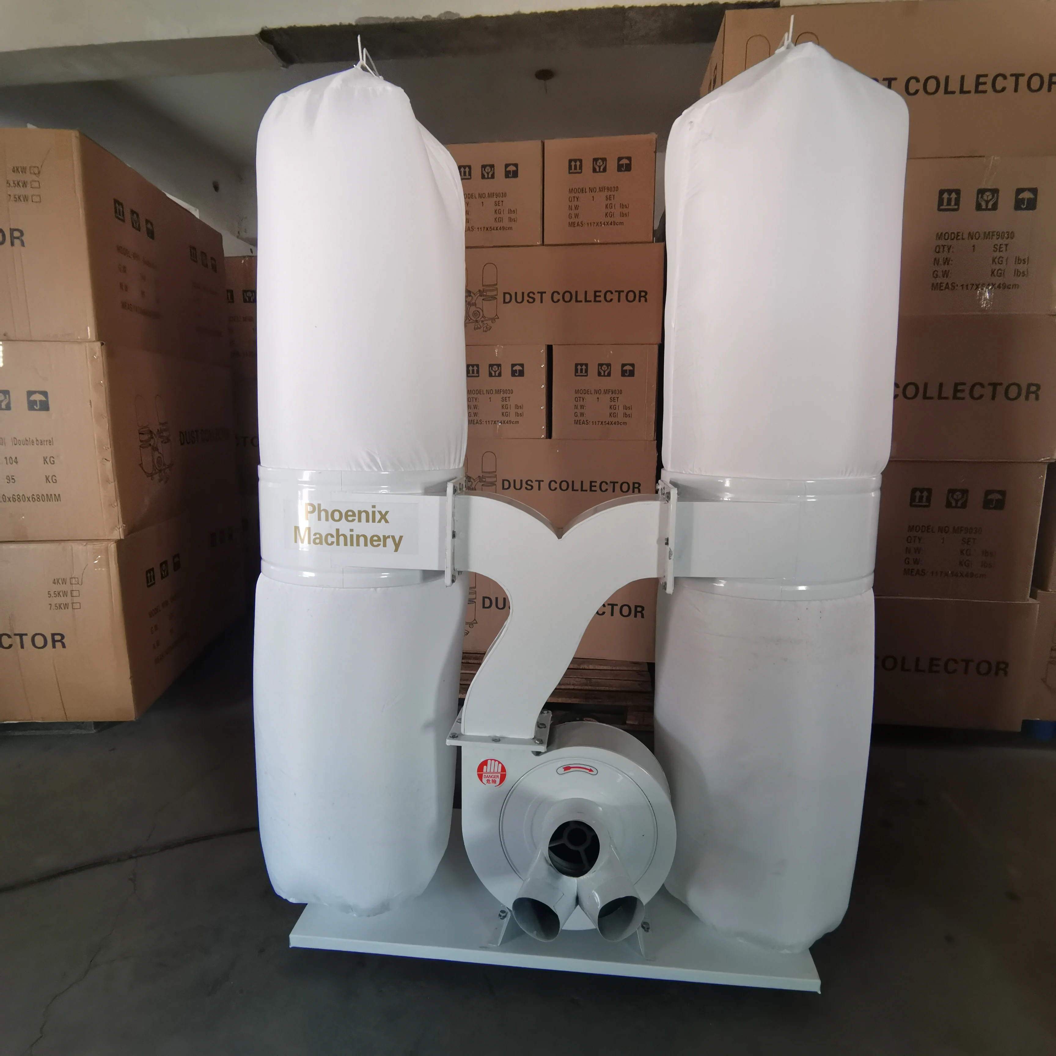 Two Bags industrial bag filter Dust Collector For Woodworking Workshop