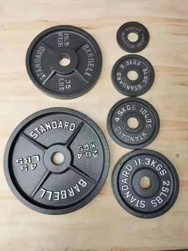 Hot Sale Custom Strength Training Supply 2.5-45lb barbell plates weight plates cast iron barbell sets free weights