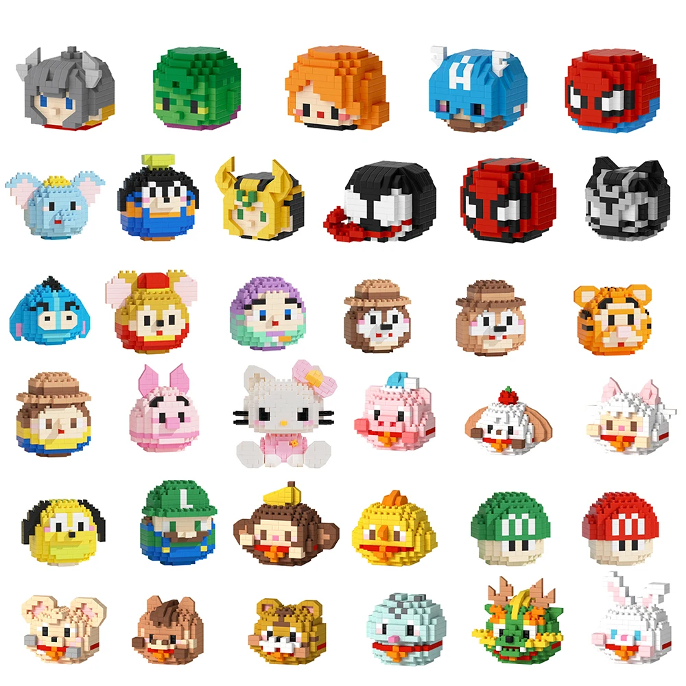 K110-148 Nano Bricks Anime Cartoon Animal Movie Micro Diamond Small Particle Collect Educational Building Blocks Kids Gift Toys