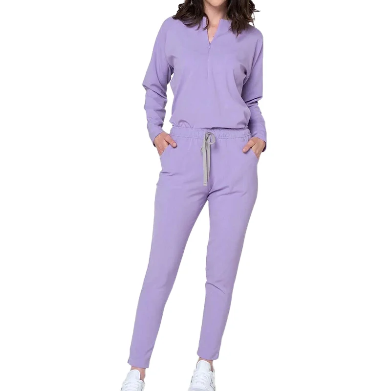 Latest Workwear Stretch Jogger Scrubs Uniforms Hospital Uniforms Medical Scrubs Nurse Long Sleeve New Color Scrub Suit For Women