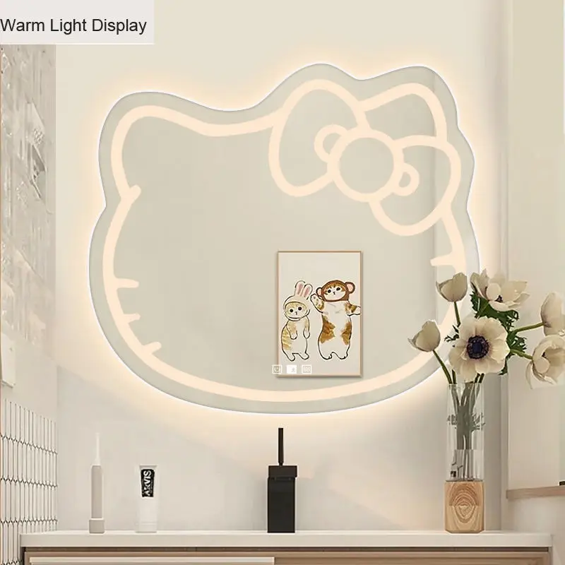 OEM ODM Hot Sale silver smart bathroom Mirror with LED Light touch screen Wall Irregular led mirror multi color.