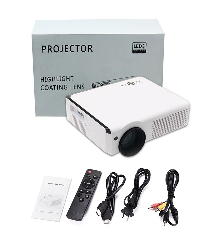 350 Ansi-люмен Full HD 1080P 4k домашний кинотеатр, портативный проектор, мини-проектор на Android, кинопроектор, видеопроектор