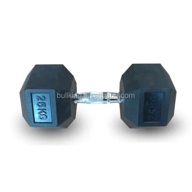 Wholesale China Manufacturer Custom Free Weight Gym 3-100 LB 1-60 KG Set Metal Handle Cast Iron Rubber Hex Hexagon Dumbbell