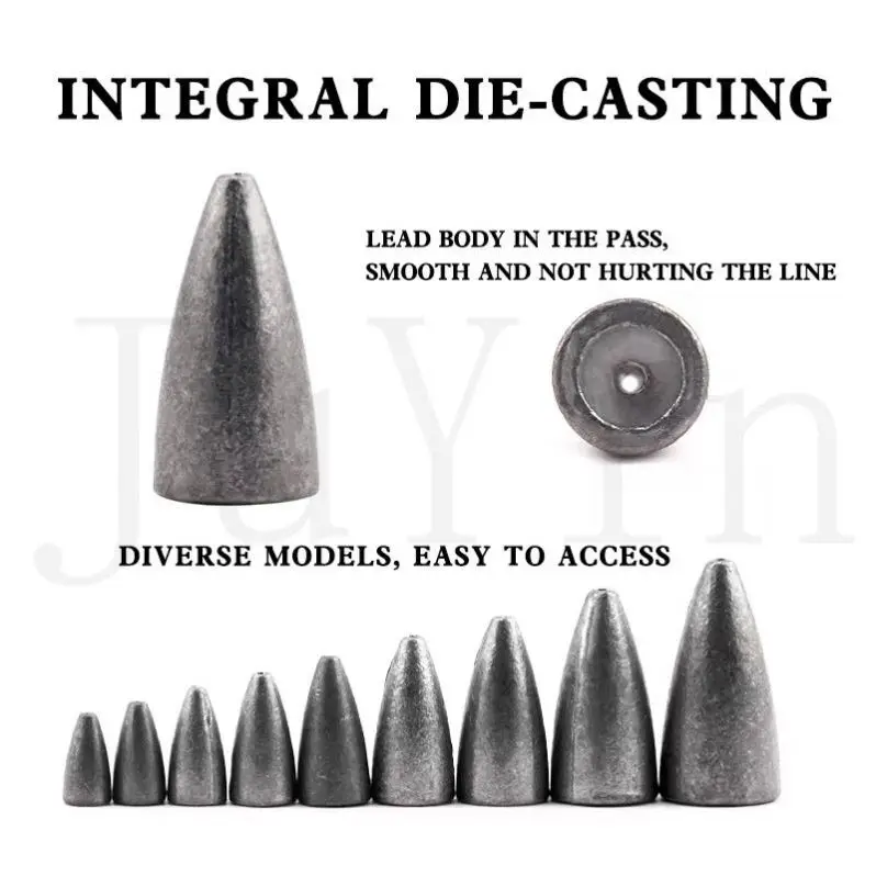 Luya bait fishing group sports small accessories sea fishing tackle 5 rounds / pack long distance lead sinker