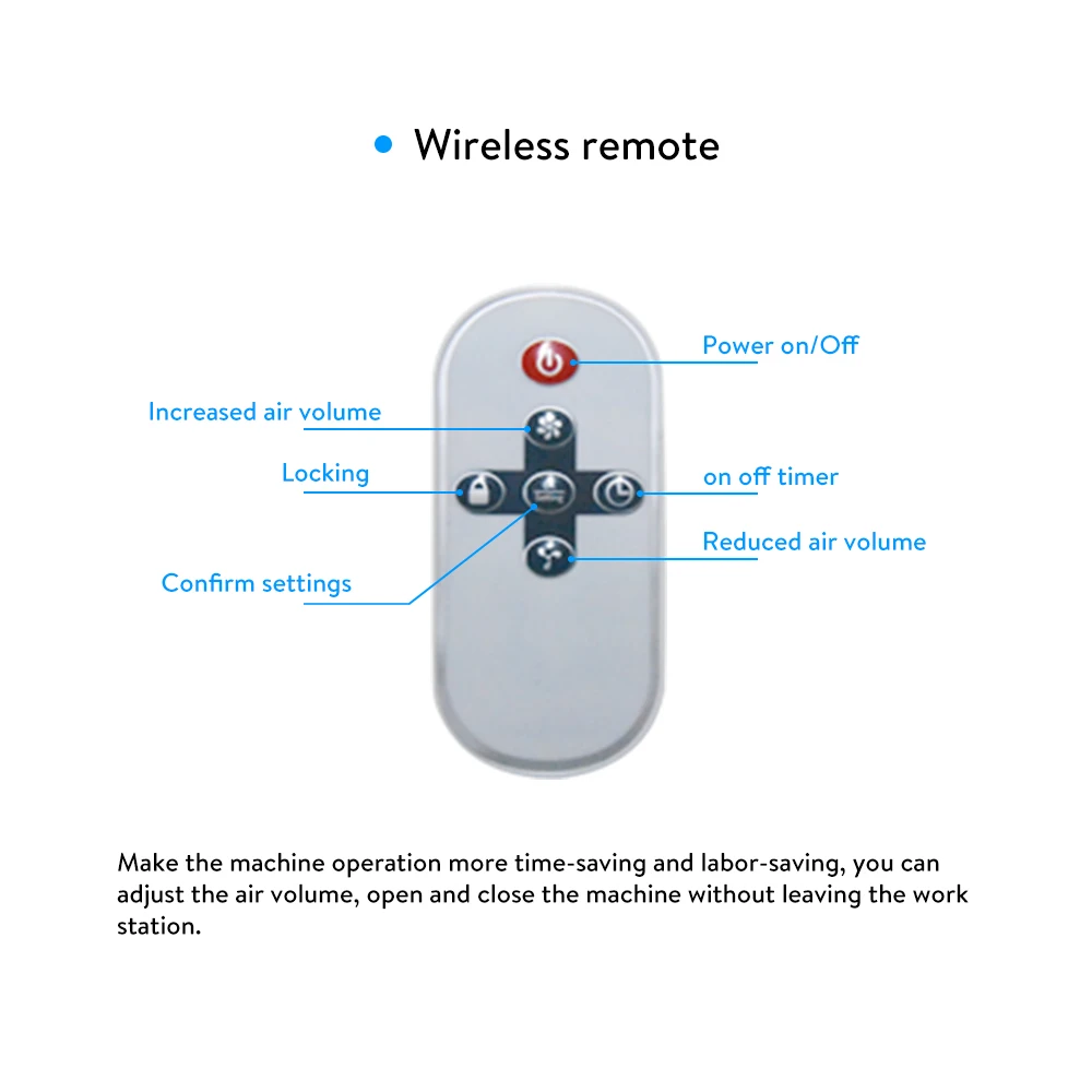 KNOKOO Laser Solder Fume Extractor FES350 Smoke Absober Air Purifier with Remote Control for Laser Marking and ESD Soldering
