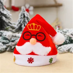 Лидер продаж, Рождественская шапка, дизайнерские Мультяшные рождественские шапки для детей, плюшевая шапка Санта-Клауса, оптовая продажа