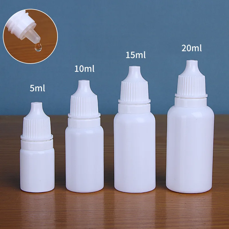 LDPE squeeze plastic pharma liquid 10ml medical eye drop bottle  5ml with tamperproof seal cap and dropper