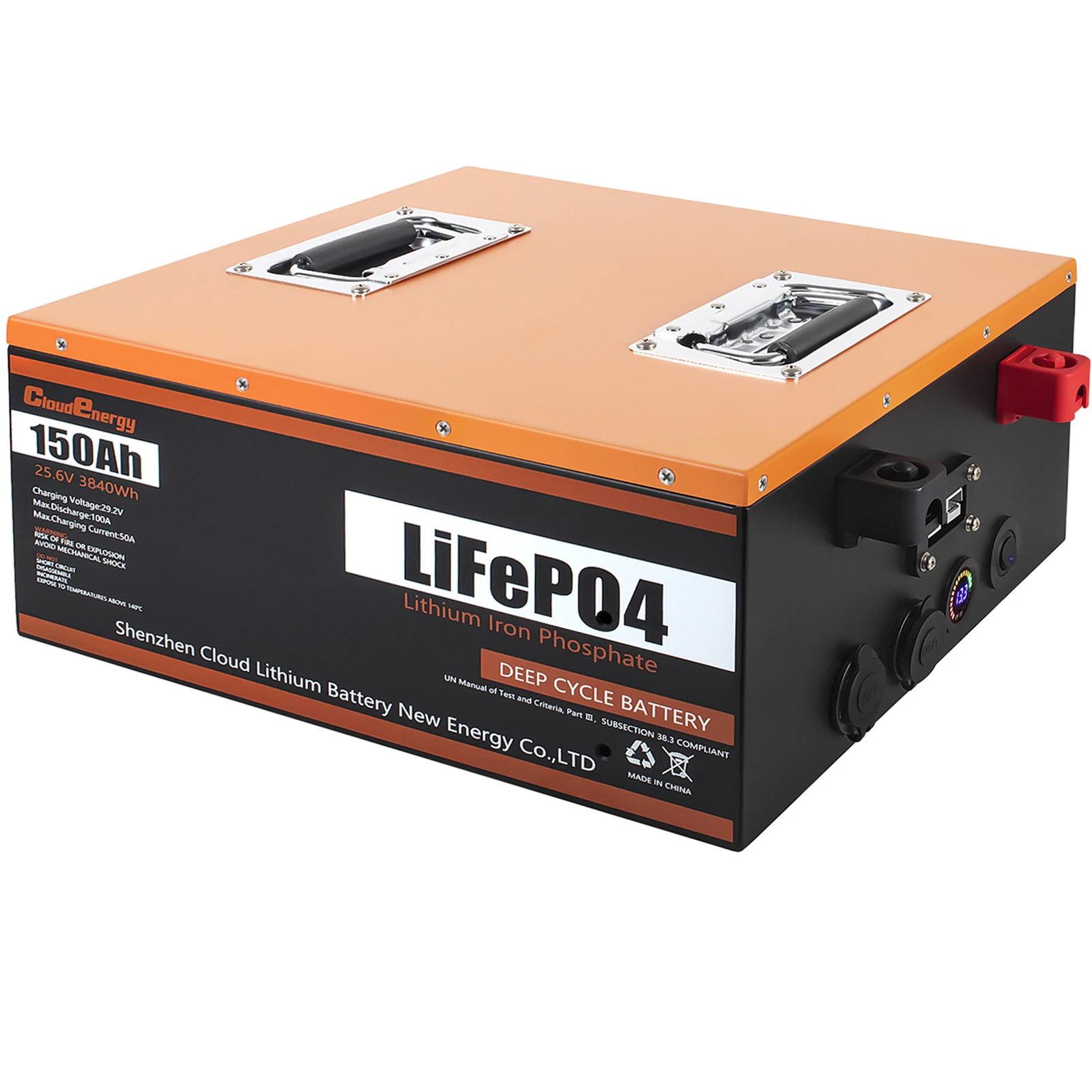 24v 150ah BMS lifepo4 battery pack golf cart rv storage battery 25.6v deep cycle battery