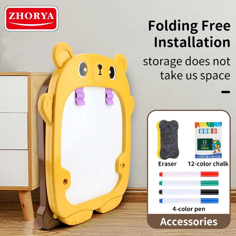 Zhorya Doodle Children Easel Magic Kids Magnetic Painting Drawing White Board Stand Drawing Toys