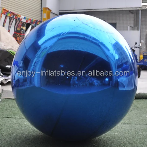 Large Custom Double Layer PVC Advertising Hanging Mirror Ball Sphere Reflective Balloons Inflatable Mirror Ball
