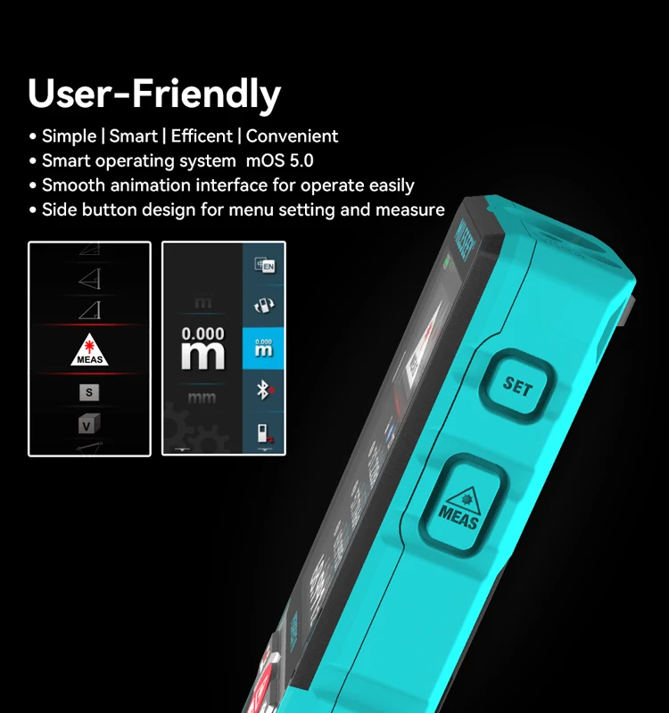 Hot Selling Mileseey P9 High Accuracy Outdoor USB Digital Measurement Laser Distance Meter