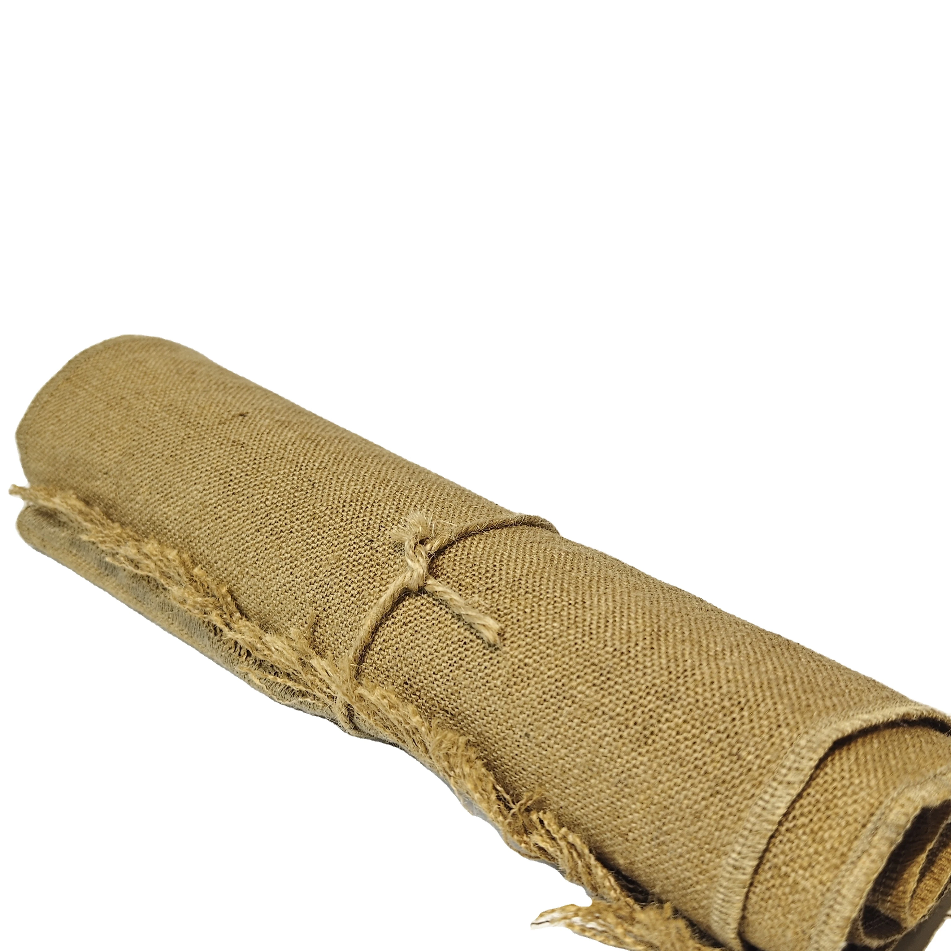 100% Jute Fiber  Fabric Table Runner   Roll Jute Fabric for Decoration