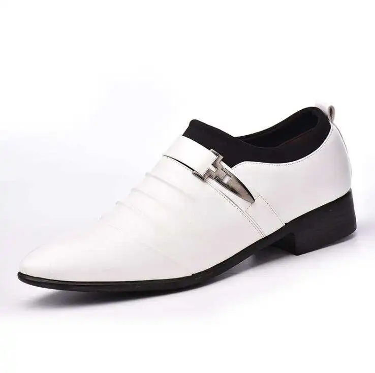 Мужские деловые классические туфли, заостренный носок, Нескользящие, в британском стиле, кожаные ботинки, осень