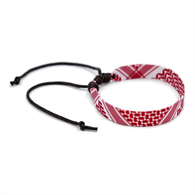 Factory Direct Sell  Fabric Handmade Webbing Bohemian Friendship Bracelet Arabic Scarf Style Woven Bracelets For Men Women