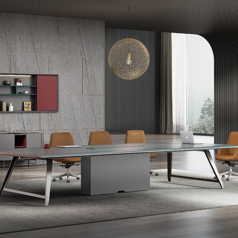 
Weworth E1 Mdf Material 3600*1360*760mm Dimension Modern Conference Meeting Room Table 