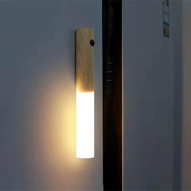 Magnetic light-emitting diode motion sensor for wooden cabinet wall lights cabinet lights