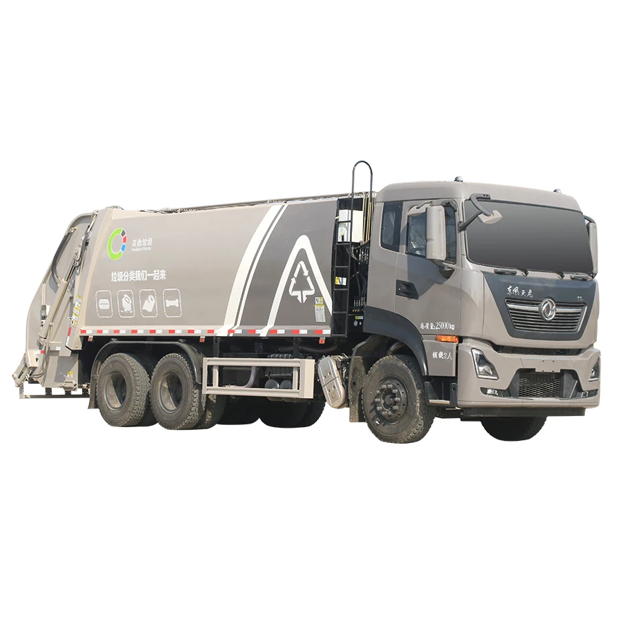 Китай dongfeng 6*4 компримированный мусоровоз Cummins 290 л.с. 6 кубических метров санитарный завод