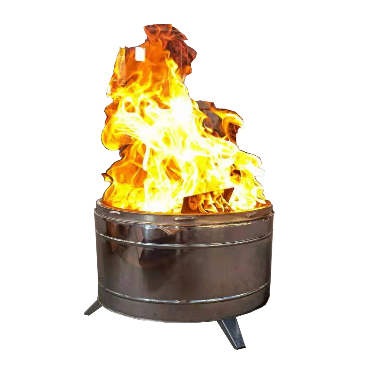 Portable Outdoor Heater Stainless Steel Fire Pit 2021 Hot Sale Modern USA Garden Firepit Wood ,charcoal Heating or BBQ Support