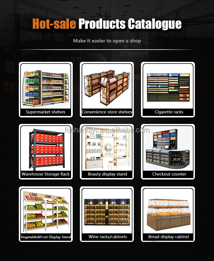 Free design of iron and wood shelves supermarket stationery store store shelf design for the entire store