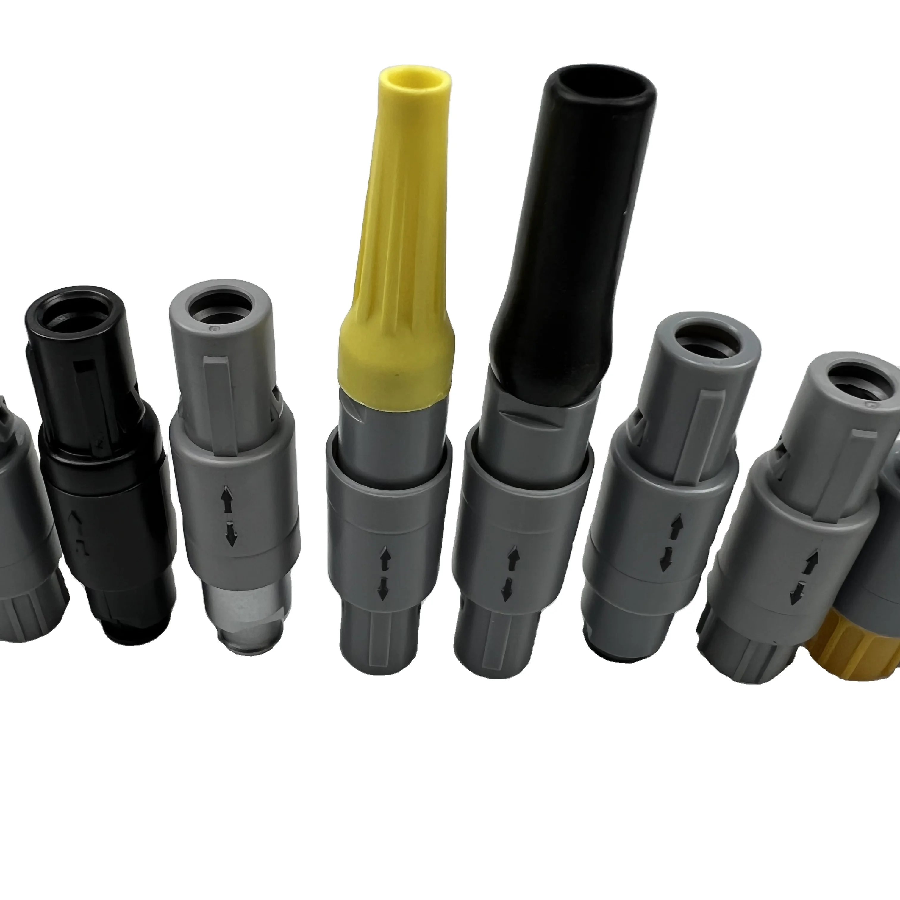 Connectors&terminals Manufacturer wholesale gray shell waterproof and durable plastic socket with colored rear nut Connectors