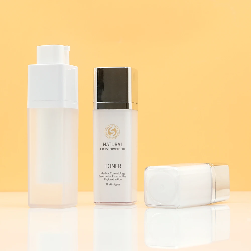 custom empty 30ml 50ml 100ml Frosted Cream cosmetic lotion Resistant Luxury plastic acrylic Airless Pump Bottle With Pump