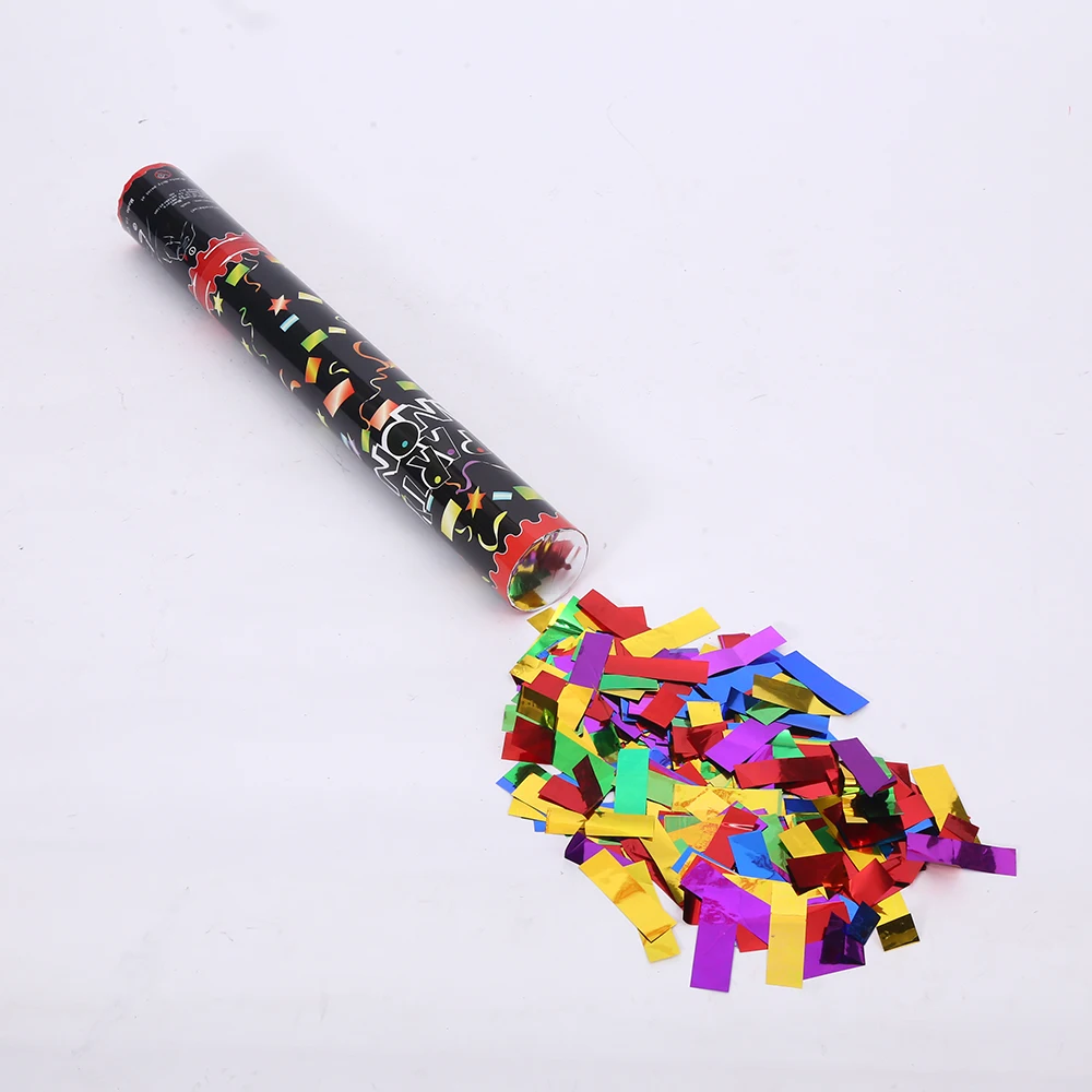 ECO Friendly Confetti Cannon Shining Foil Rectangle Paper Party Popper