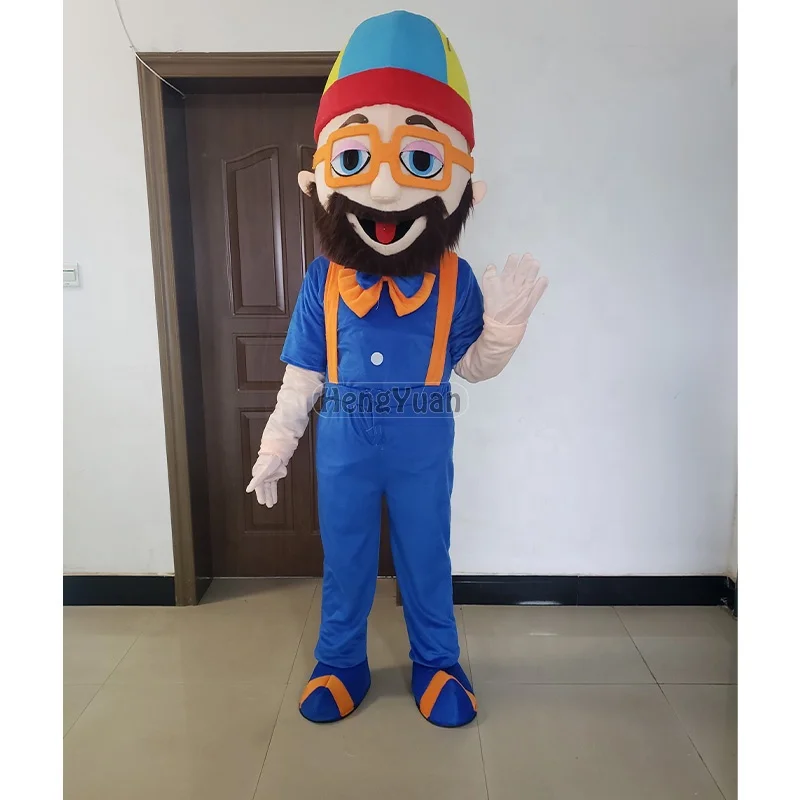 Hengyuan New Design The Bearded Man Mascot Costume for Carnival Party Custom Movie Character Mascot Outdoor Performance Clothing