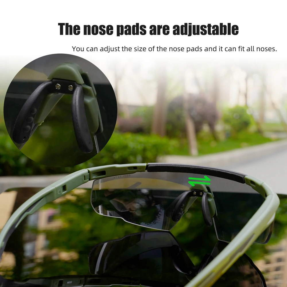Tactical Eyewear Sports Safety Glasses ANSI Z87.1 Shooting Glasses with 3 Interchangeable Lens UV400 Protection Airsoft Goggle