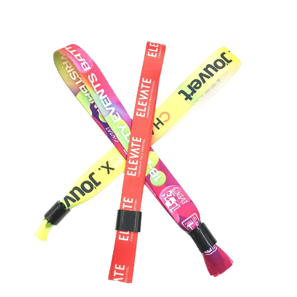 wholesale music show heat transfer wristband Disposable wrist strap Identification wrist band