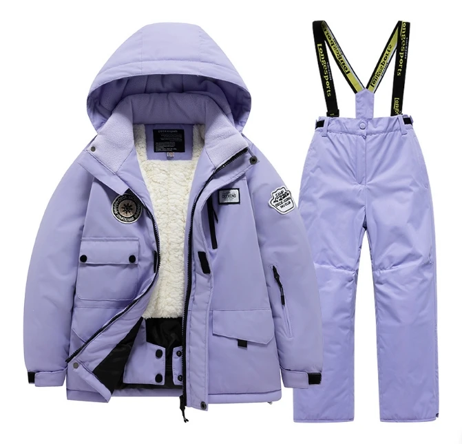 Professional Unisex XL Winter Ski Suit Windproof Waterproof Coat Kids Thick Warm Snow Play Full Set Heated Feature Plus Adults