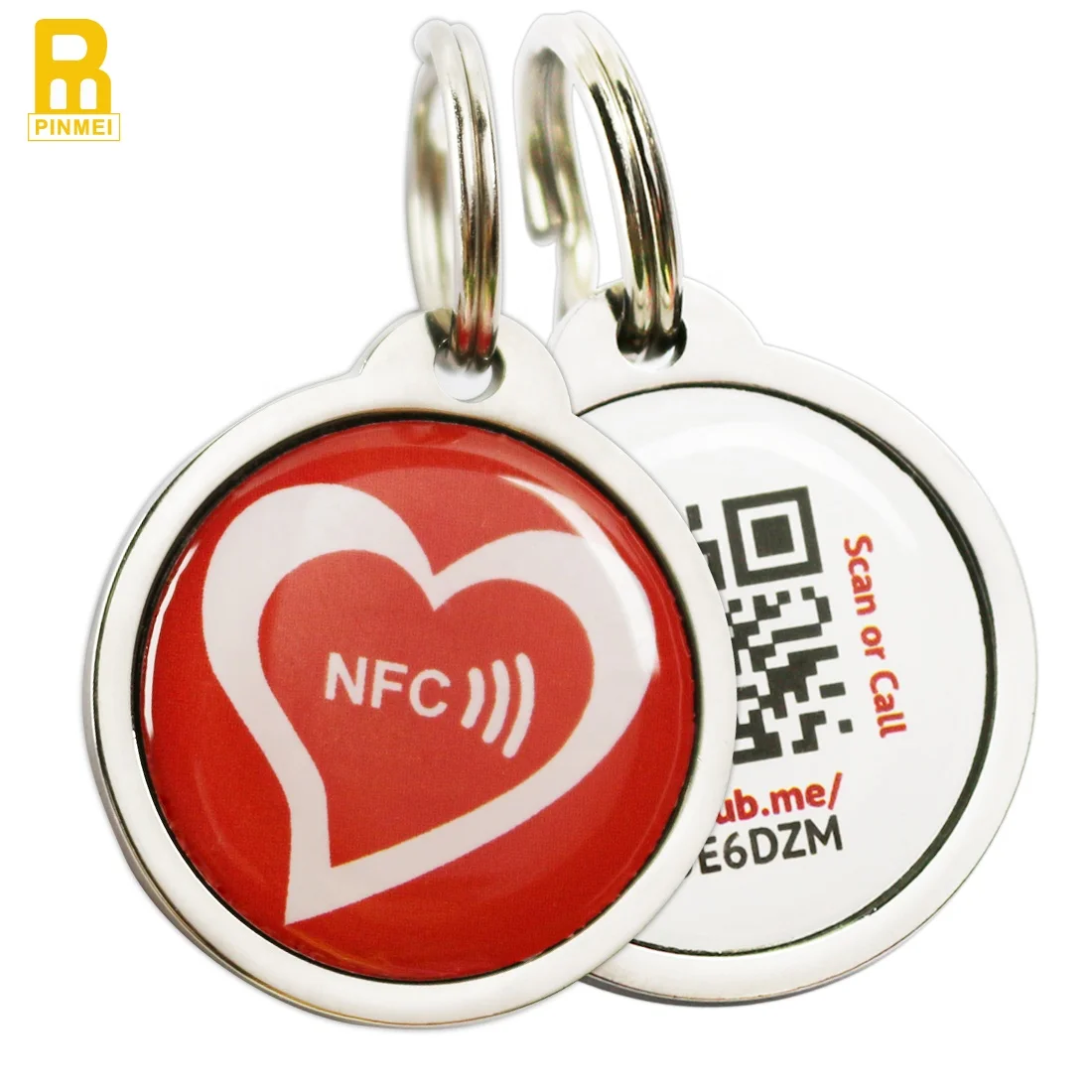 NFC QR штрих-кода dog tag ID номер бирка для животных Rfid ПЭТ