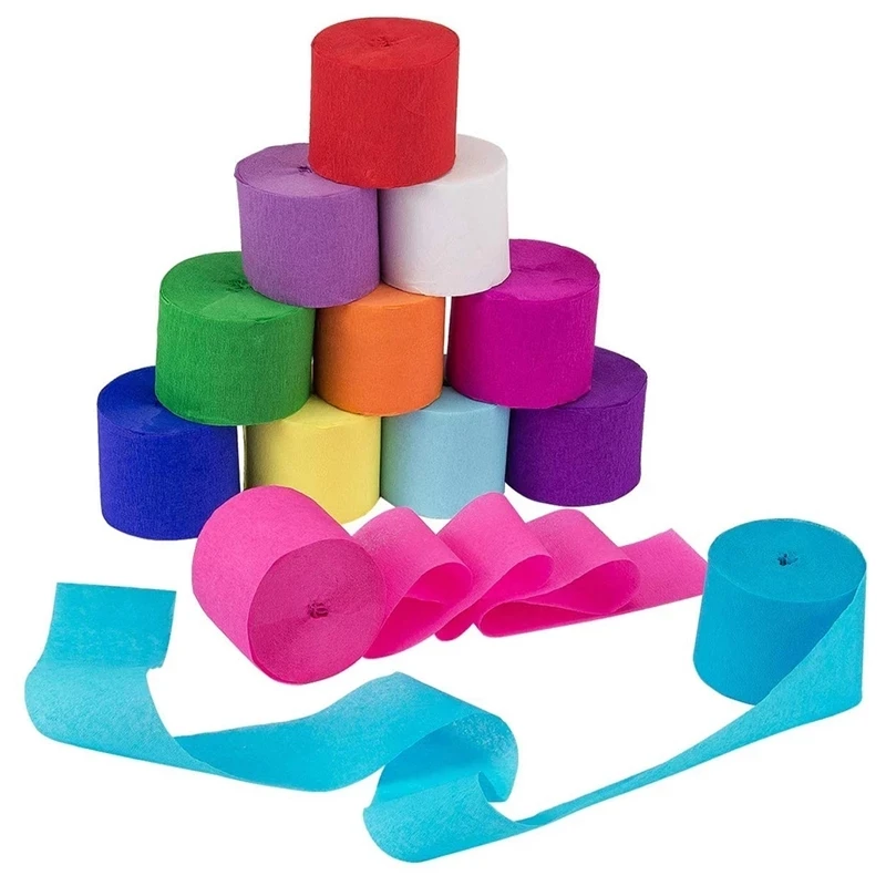 Wholesale Color Decoration Crepe Paper Party Streamers for Celebration