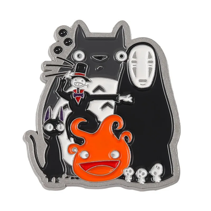 Wholesale Hot Spirited Away Ogino Chihiro Nigihayami Kohakunushi No Face Man Japanese Anime Alloy Badge Brooch Pin