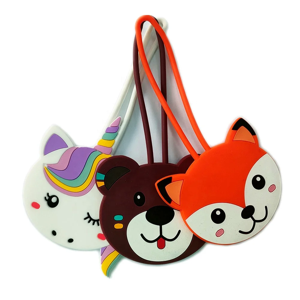 Personalized Bulk Custom Logo Name Bag Tag Travel Accessories, Silicone Initial Luggage Tags for Suitcase