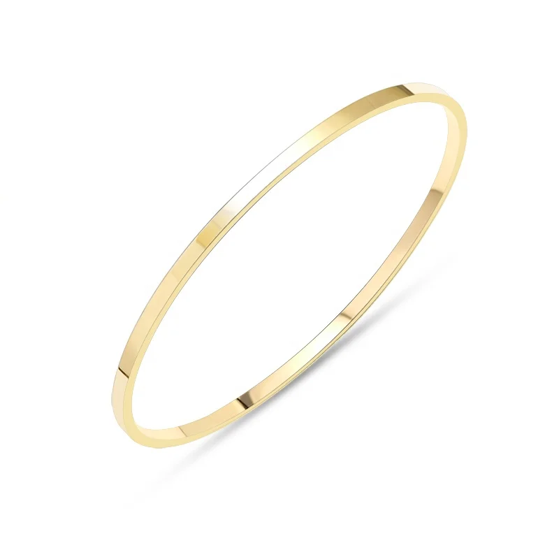 Wholesale Price Thin Tri Color Bracelet Bangle Stainless Gold-Plated Bangles